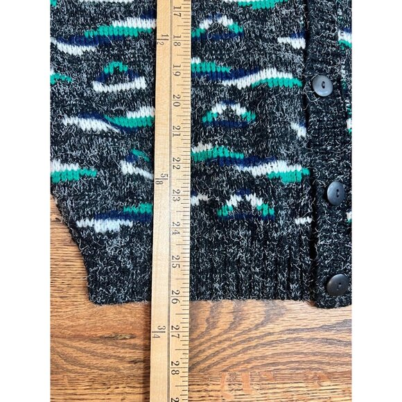 Vintage Scandia Mens Black Knit Button Up Sweater Cardigan - Picture 13 of 13